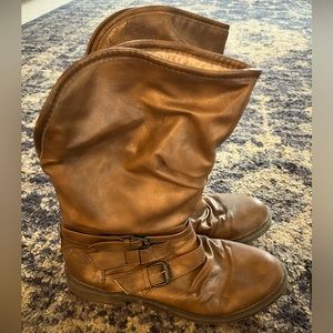 Blowfish Mid-calf Brown leather boot